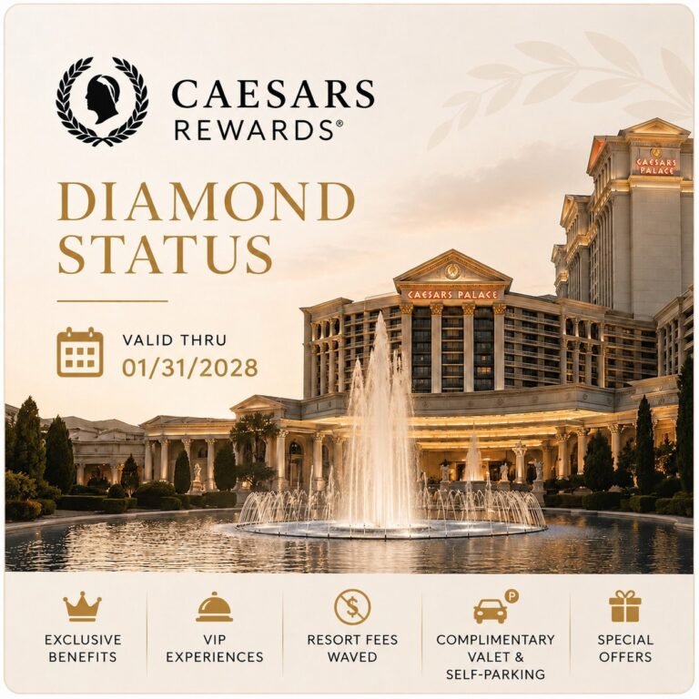 Caesars Rewards Diamond Status – 01/31/2028