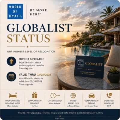 World of Hyatt Globalist Status 02/2028