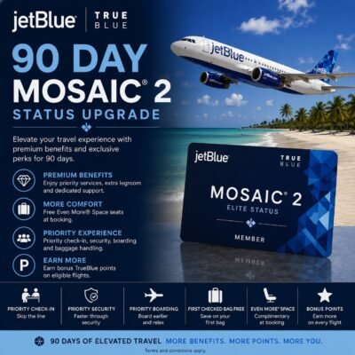 JetBlue TrueBlue Mosaic 2 – 90-Day Status