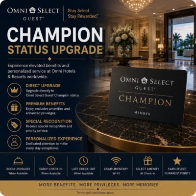 Omni Select Guest Champion Status Upgrade – 12/31/2027